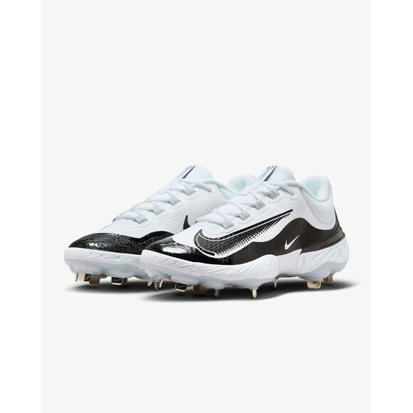 Nike Alpha Huarache Elite 4 Low White Baseball Cleats FD2745-101 Men’s Size 10 - Picture 2 of 7